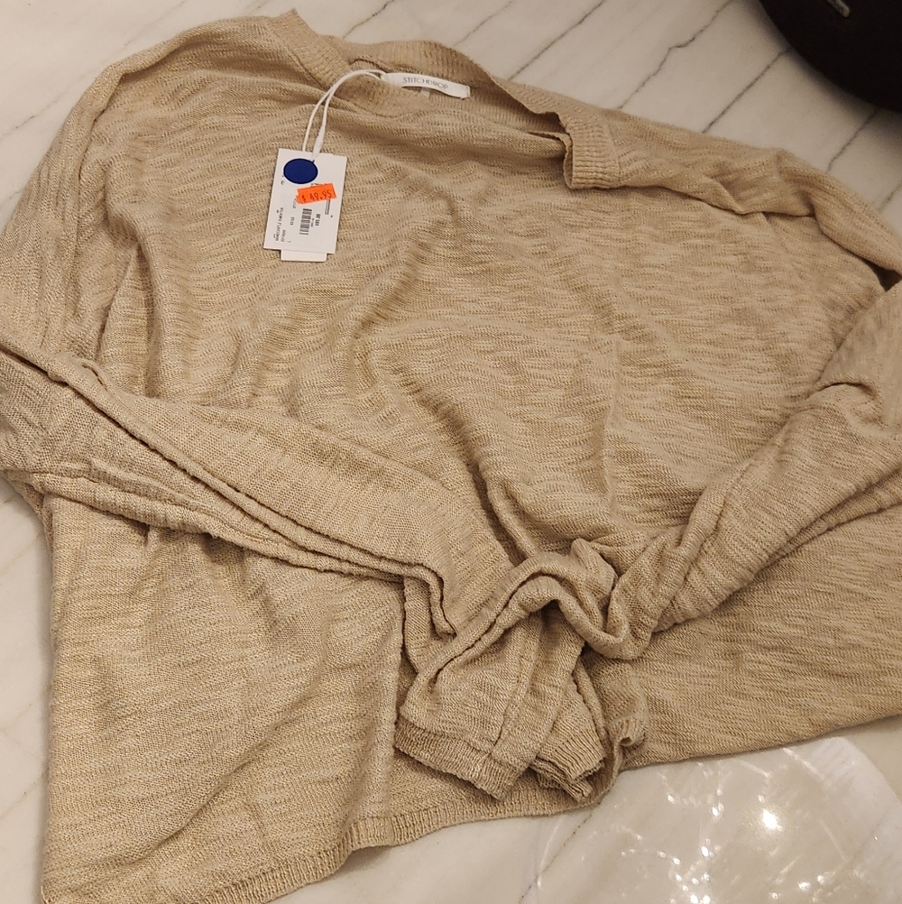 Stitch Drop Beige Sweater